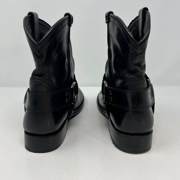 Frye Women's Wyatt Harness Boot Black Leather Bootie Size 6B - Picture 8 of 14